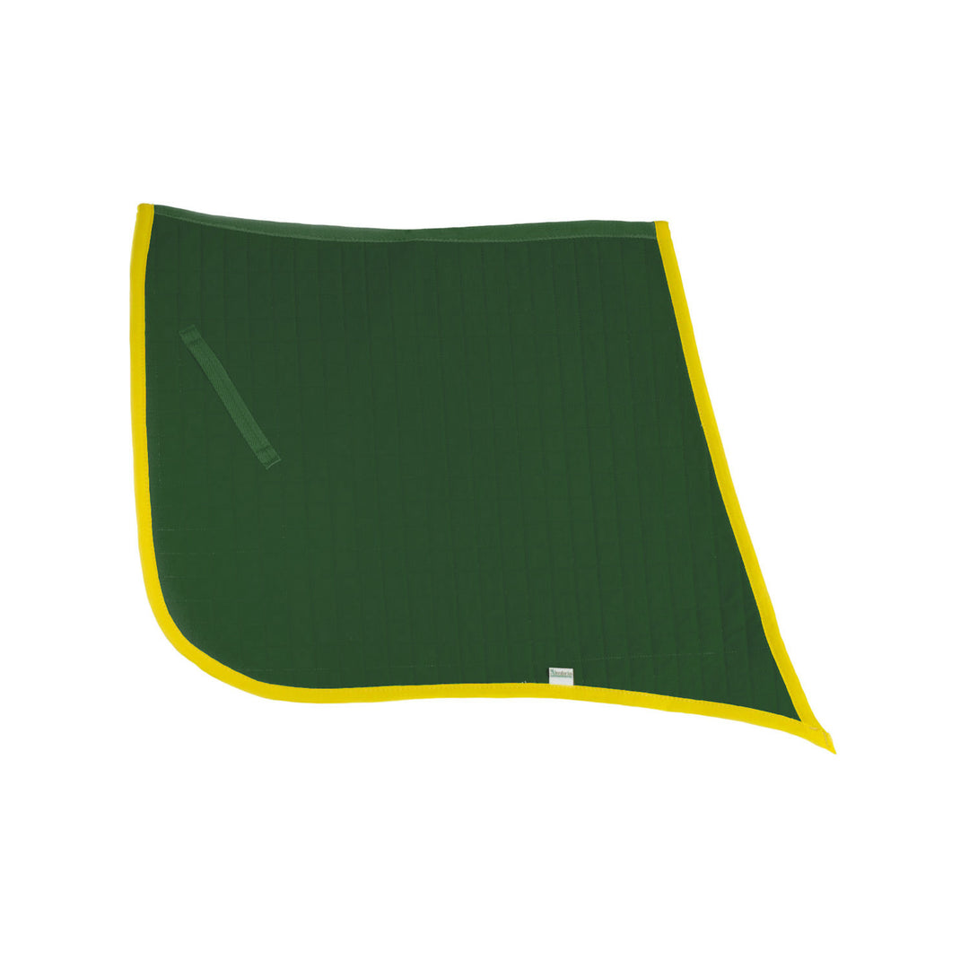 SPANISH SADDLE PAD WITH CORNERS GREEN/YELLOW