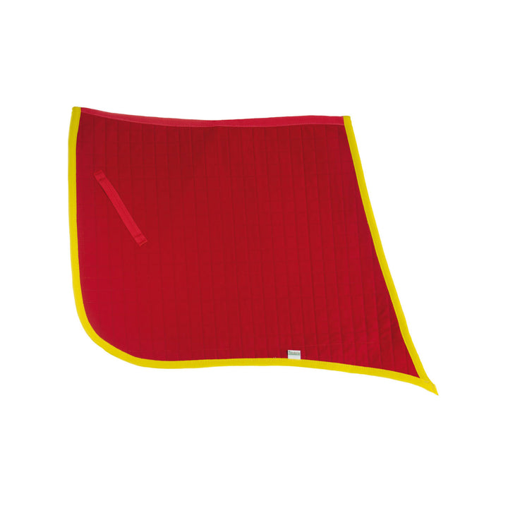 SPANISH SADDLE PAD WITH CORNERS RED/YELLOW