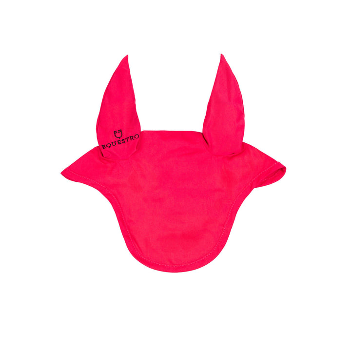 Cotton pony fly veil with elasticated ears FUCSIA