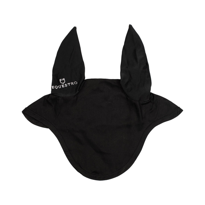 Cotton fly veil with elasticated ears BLACK