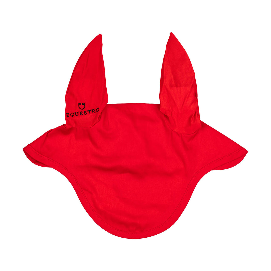 Cotton fly veil with elasticated ears RED