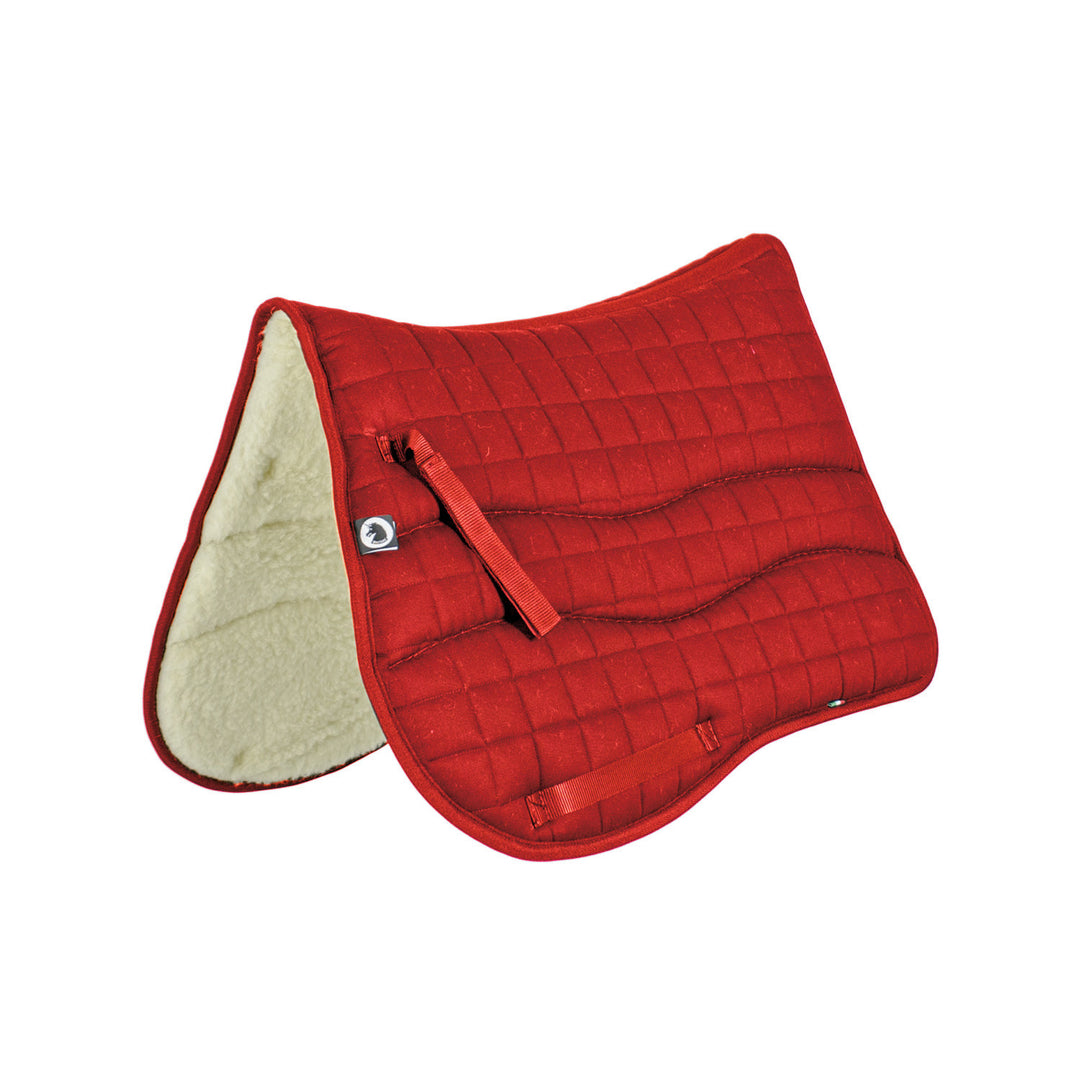 COTTON/WOOL SADDLE PAD RED