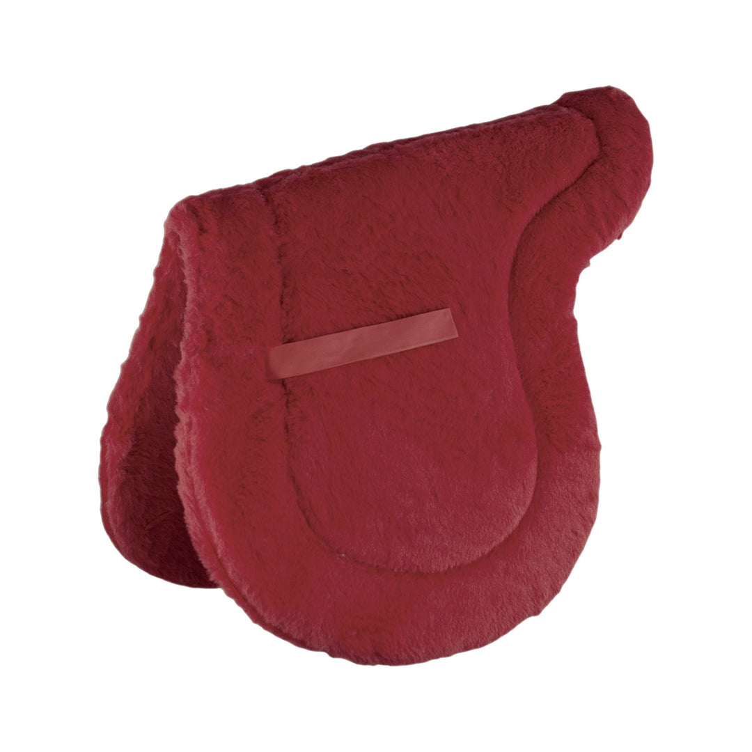 SYNTHETIC FLEECE SHAPED SADDLE PAD BURGUNDY