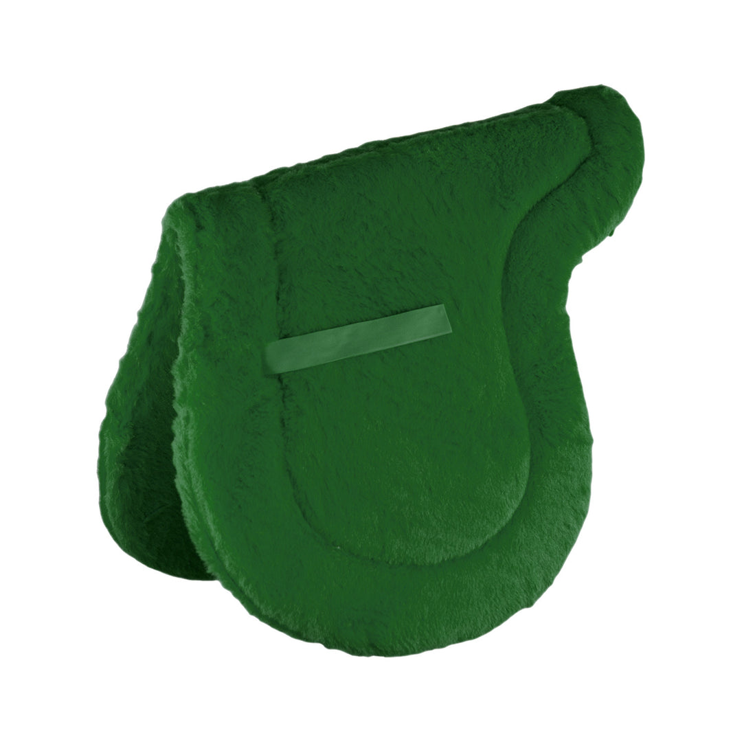 SYNTHETIC FLEECE SHAPED SADDLE PAD HUNTER GREEN