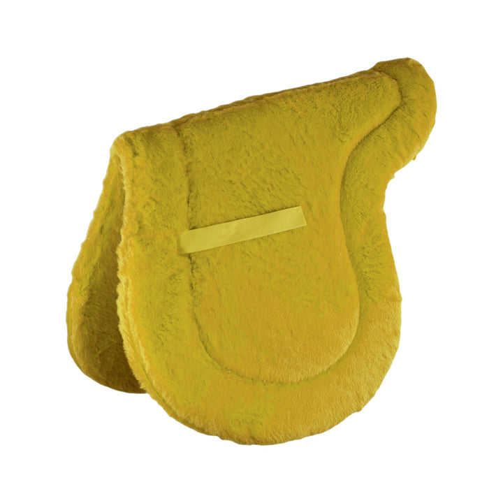 SYNTHETIC FLEECE SHAPED SADDLE PAD YELLOW