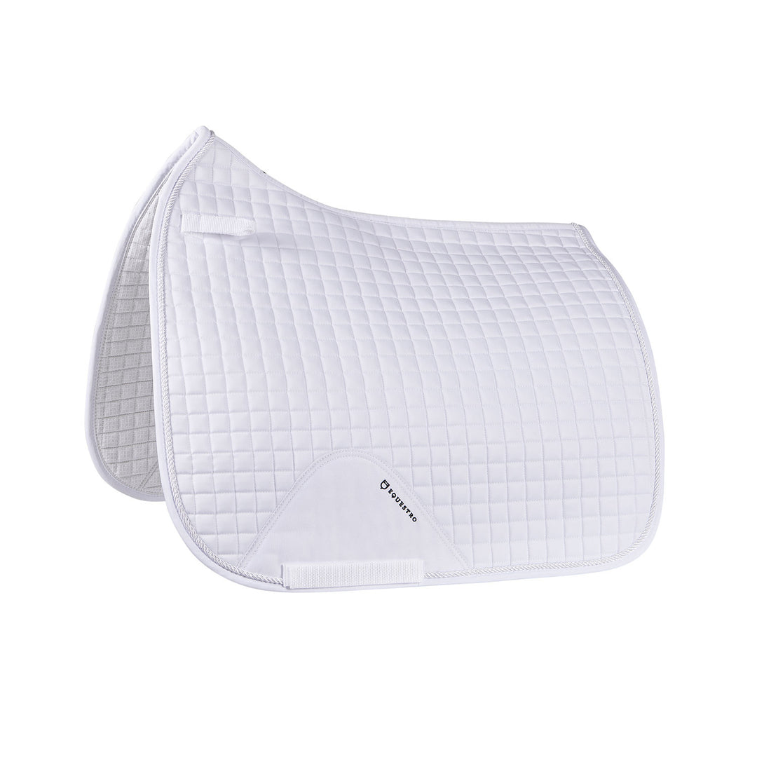 Dressage shaped cotton saddle pad, To be comb WHITE