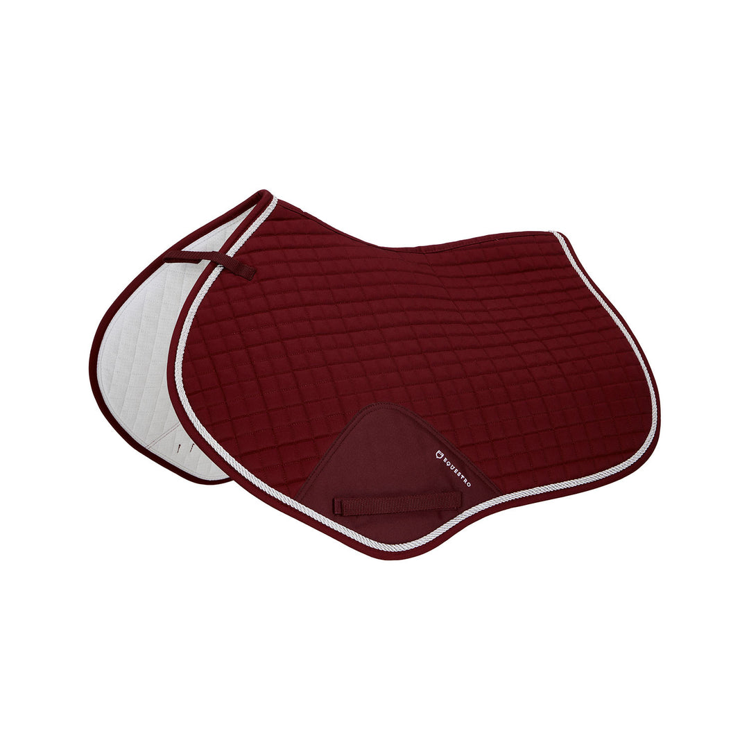 Shaped jumping saddle pad in cotton BURGUNDY