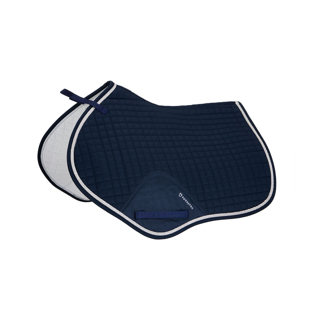 Shaped jumping saddle pad in cotton NAVY