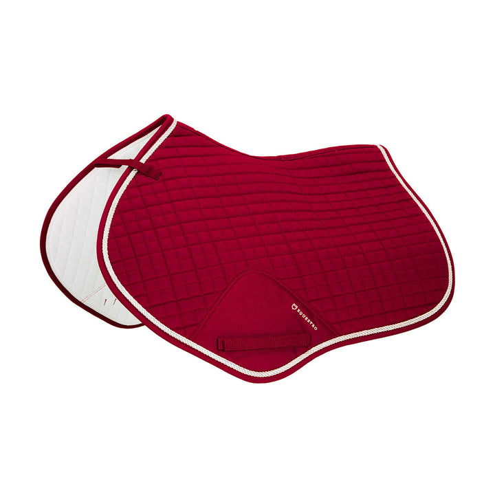 Shaped jumping saddle pad in cotton RED
