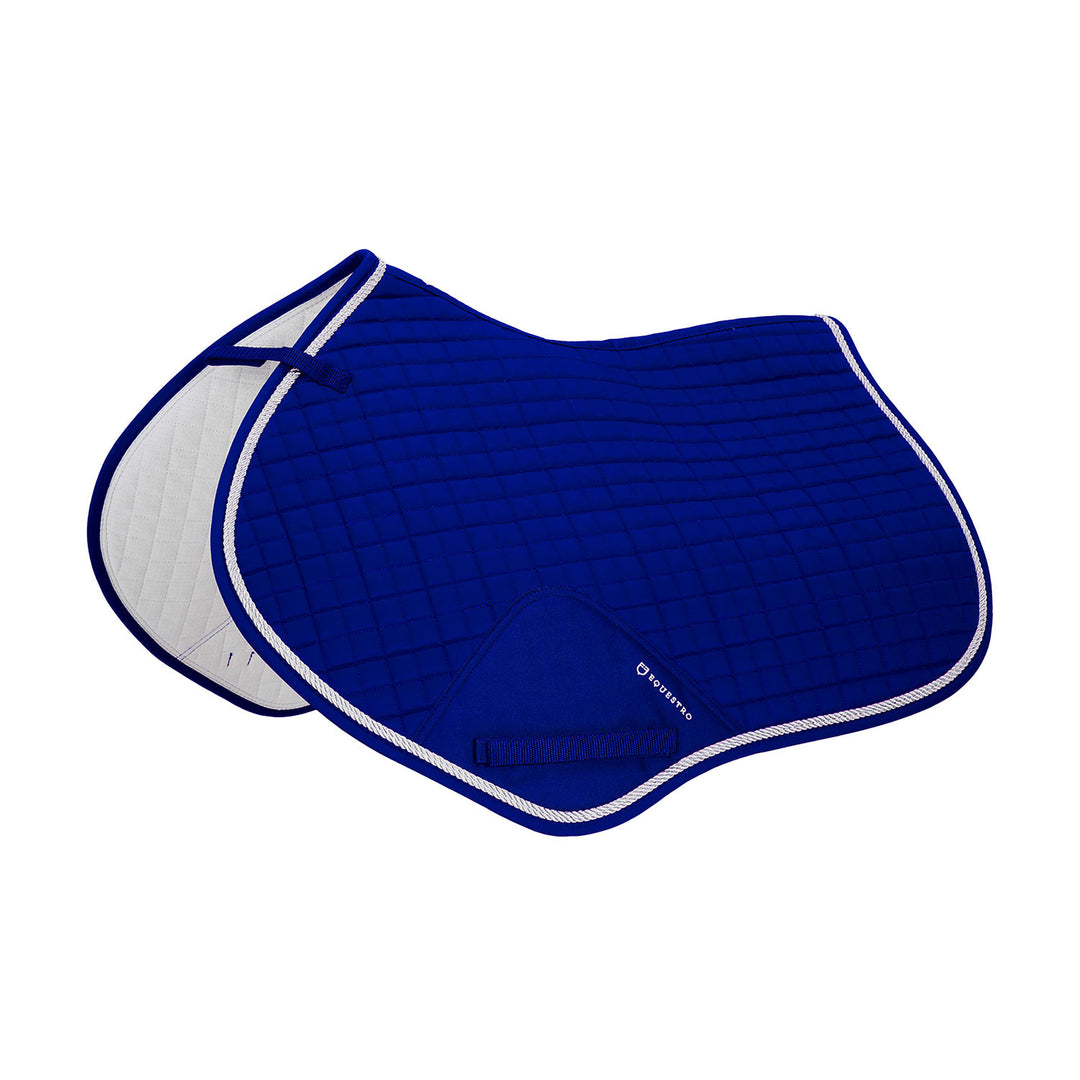 Shaped jumping saddle pad in cotton ROYAL BLUE