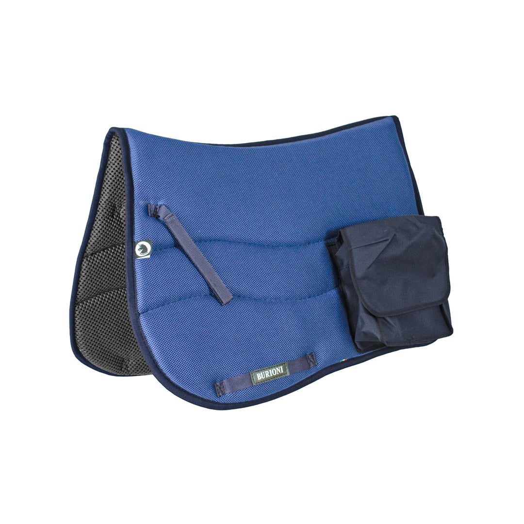 ENGLISH SADDLE PAD WITH POCKETS TT + SYMPA ROYAL BLUE