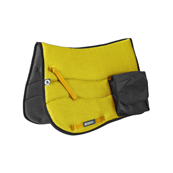 ENGLISH SADDLE PAD WITH POCKETS TT + SYMPA YELLOW