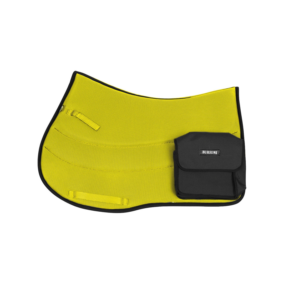 TTECH+SYMPA SADDLE PAD W/POCKETS YELLOW FLUO