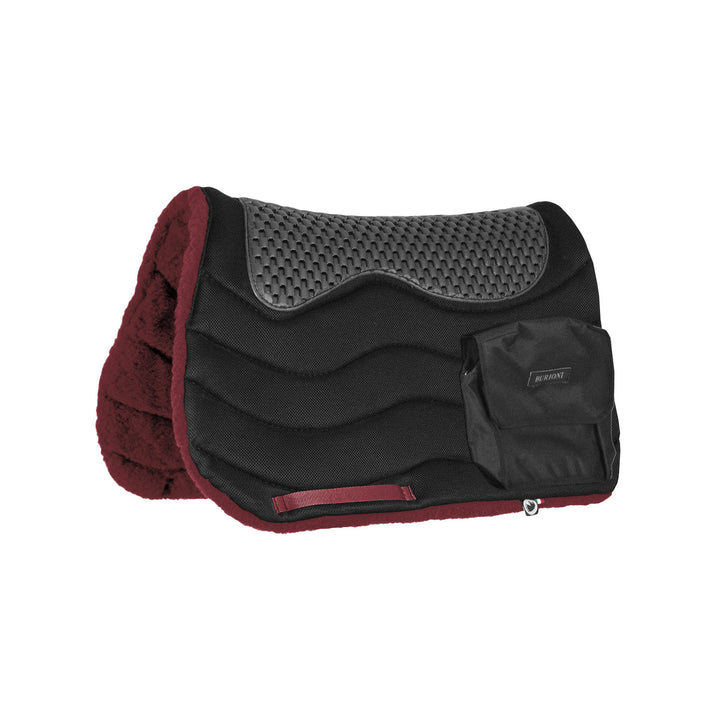 TREKKING SADDEL PAD WITH POCKETS   TT/PILE HD BURGUNDY