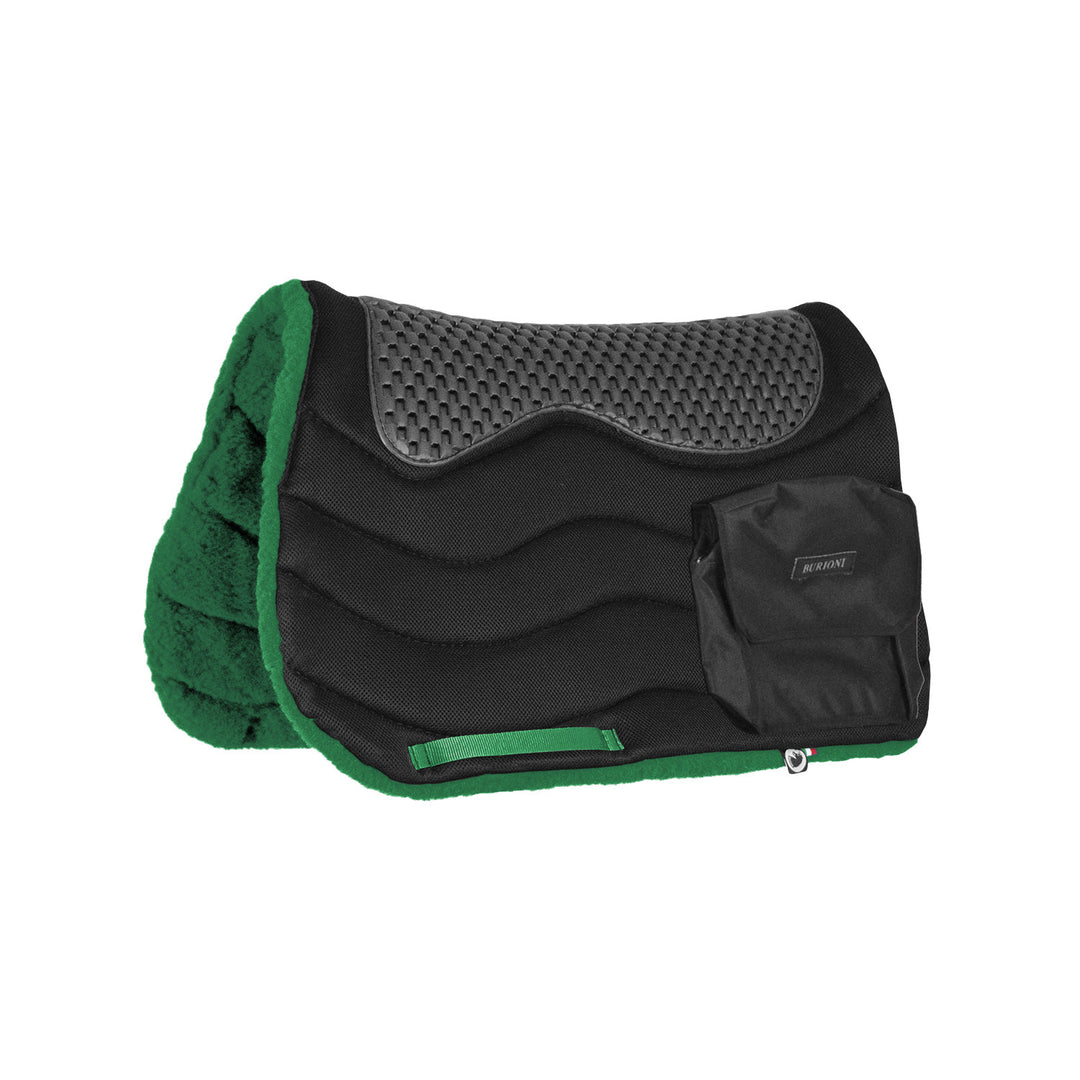 TREKKING SADDEL PAD WITH POCKETS   TT/PILE HD GREEN