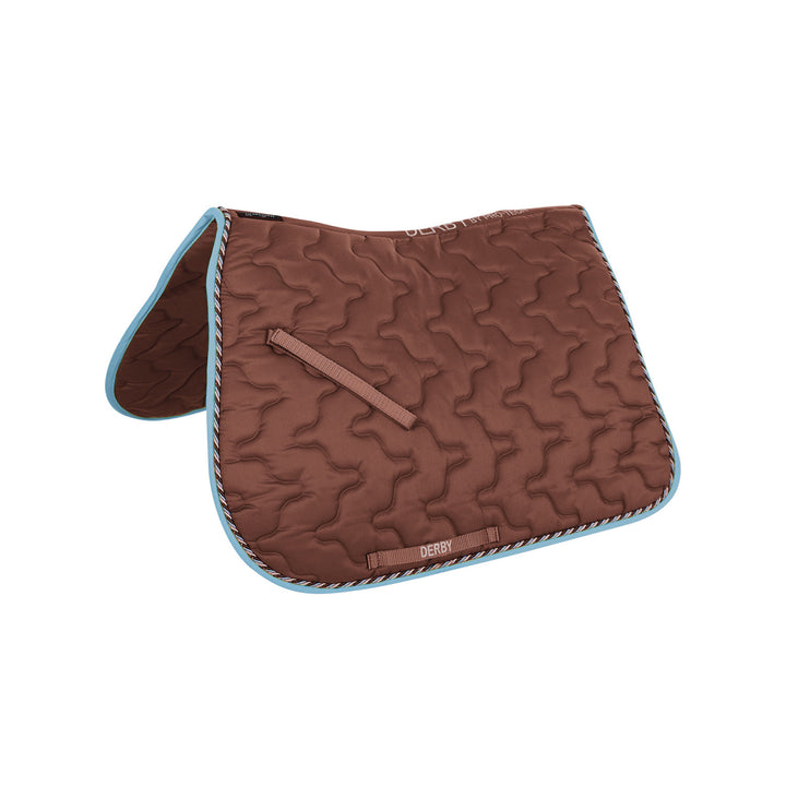 DERBY SADDLE PAD BROWN/MULTI/BABY BLUE