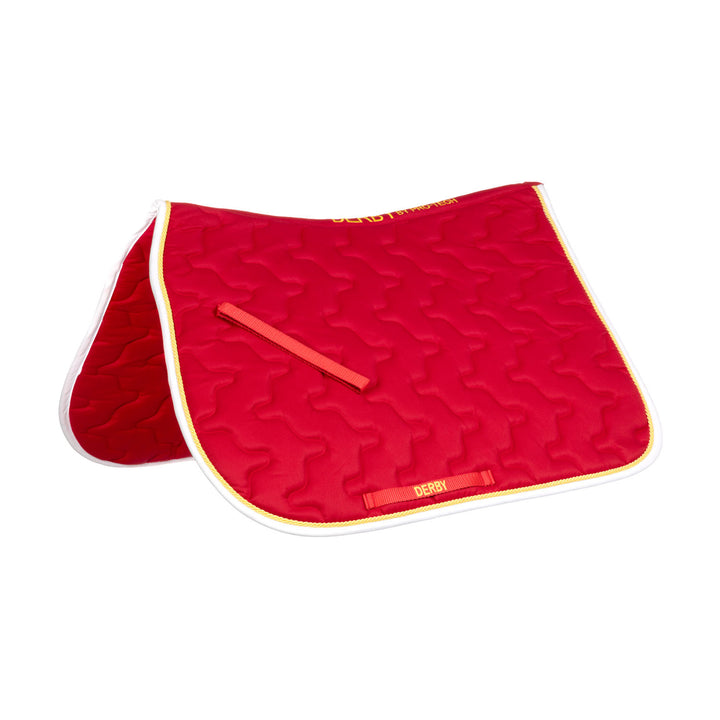 DERBY SADDLE PAD RED/GOLD/WHITE