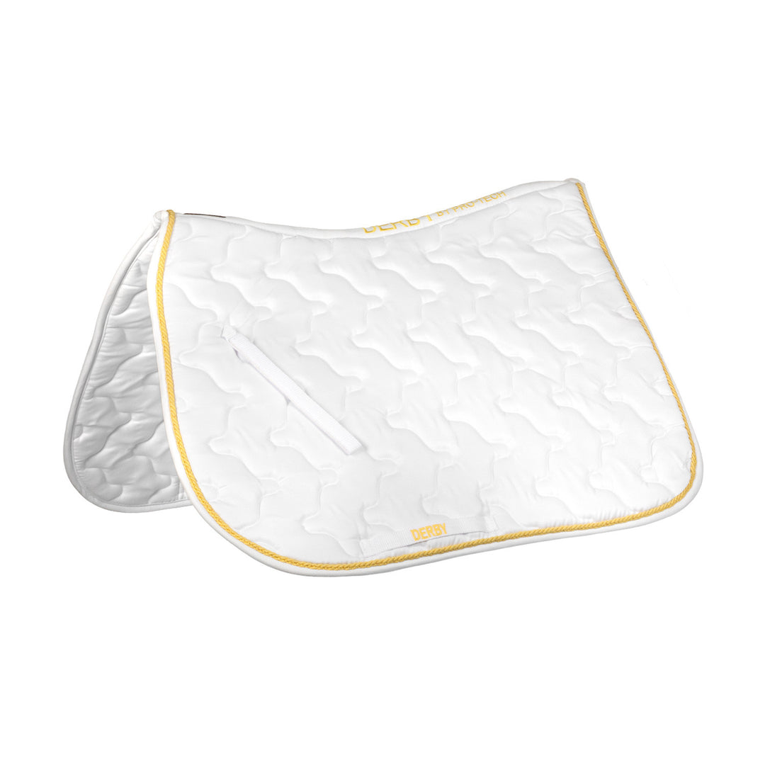 DERBY SADDLE PAD WHITE/GOLD/WHITE