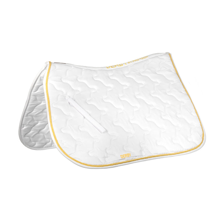 DERBY SADDLE PAD WHITE/GOLD/WHITE