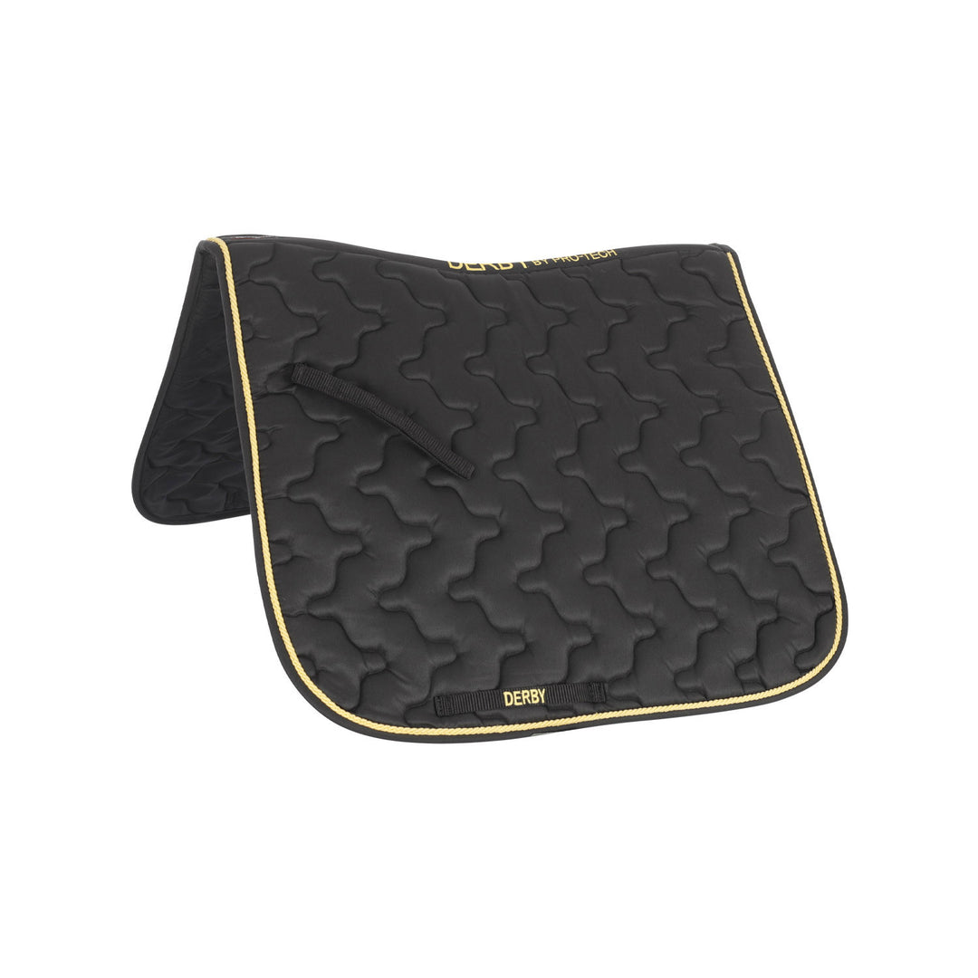 DERBY DRESSAGE SADDLE PAD BLACK/GOLD/BLACK
