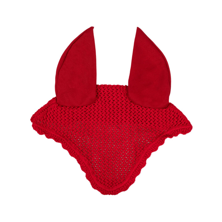 Cotton fly veil with elastic ears RED
