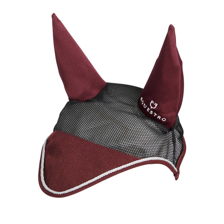 Cotton fly veil and perforated mesh fabric BURGUNDY