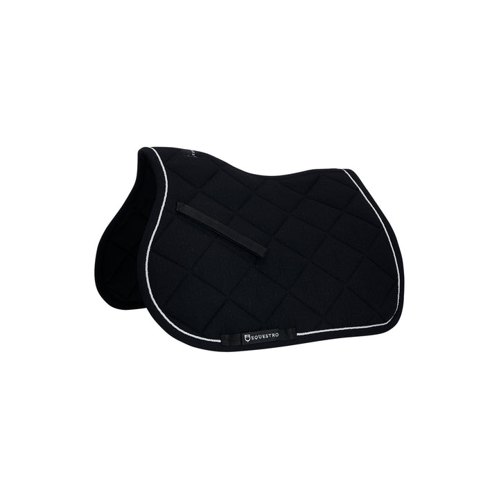 Pony jumping saddle pad in cotton with trimmi BLACK