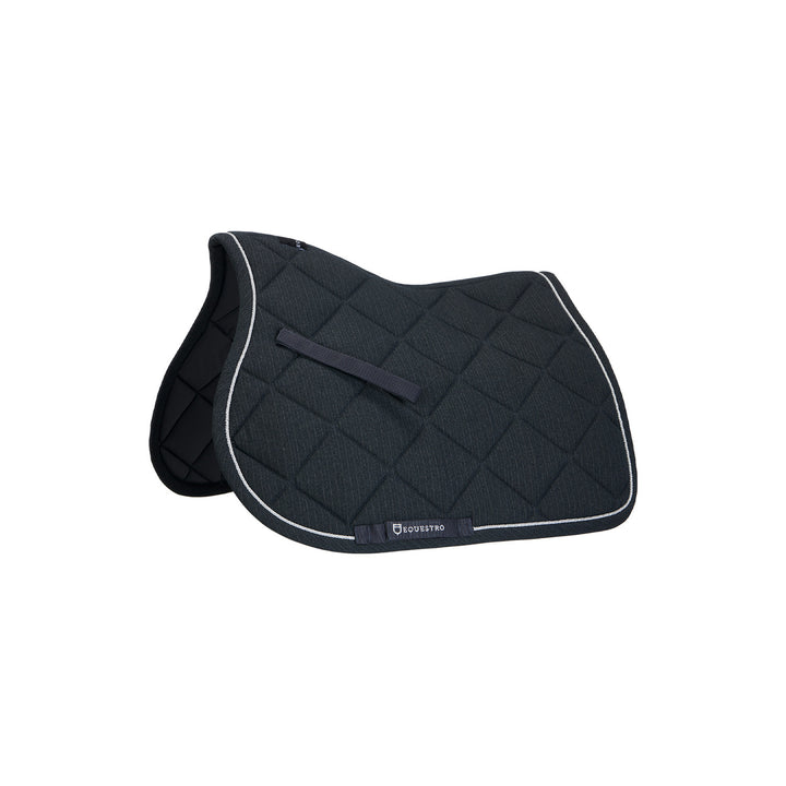 Pony jumping saddle pad in cotton with trimmi GREY