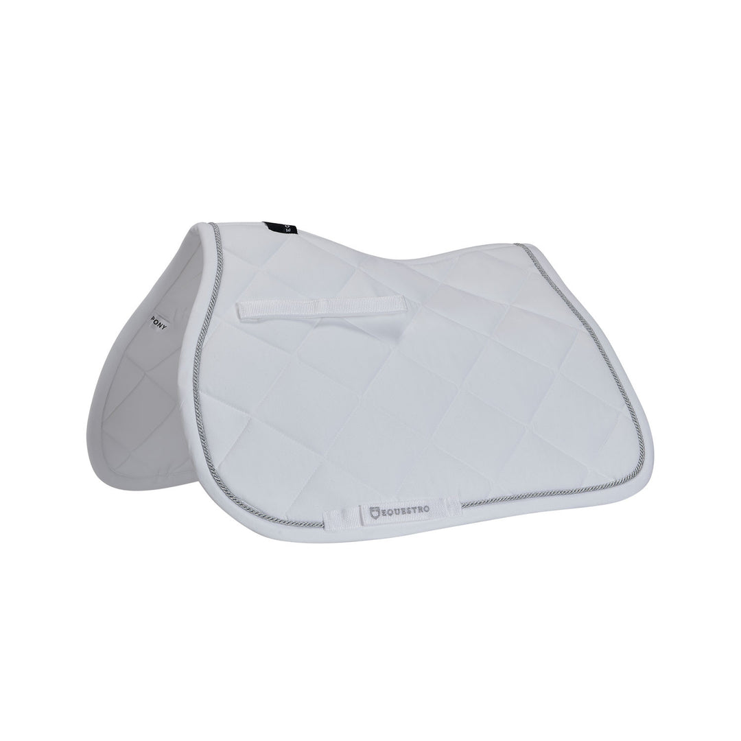 Pony jumping saddle pad in cotton with trimmi WHITE