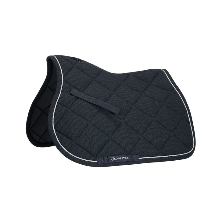 Jumping saddle pad in cotton with trimmings GREY