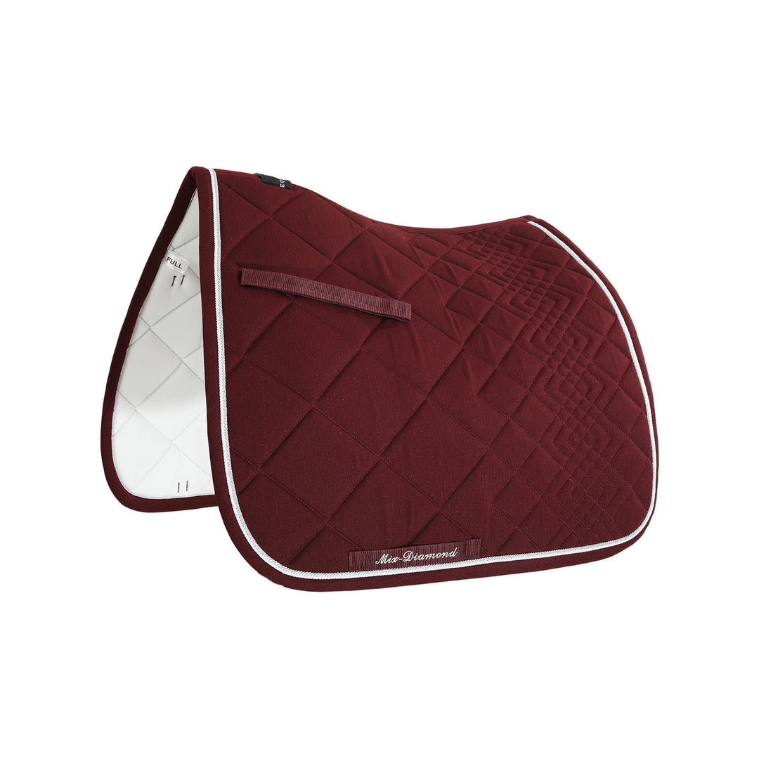 DIAMOND DRESSAGE SADDLE PAD BURGUNDY
