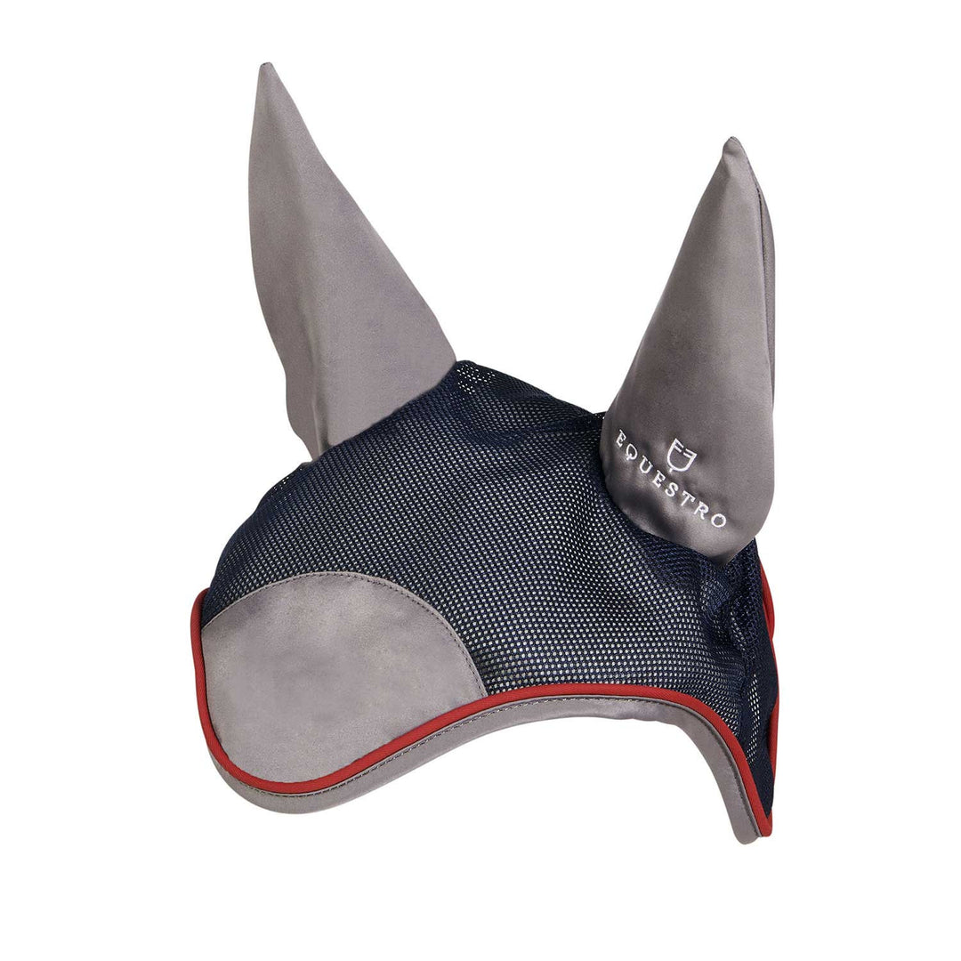 Cotton and microfiber fly veil NAVY/RED/GREY