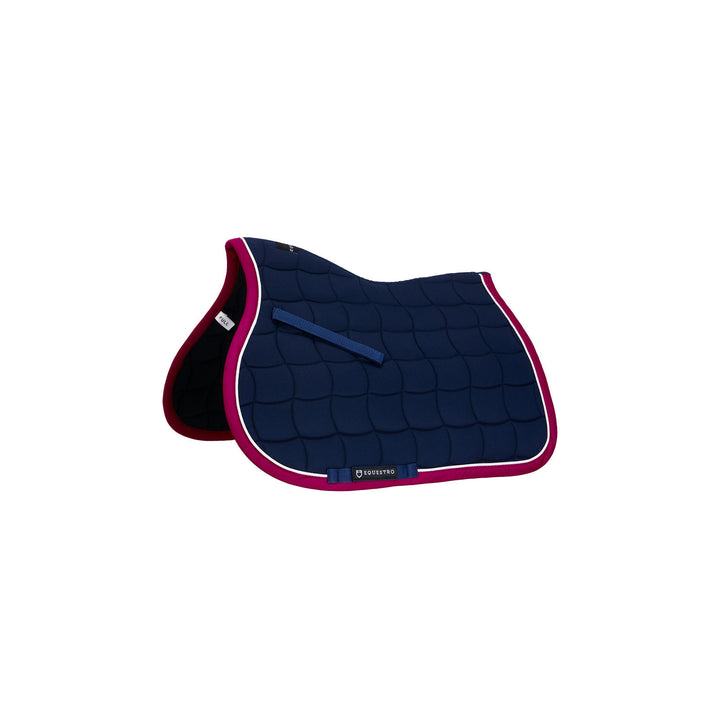 Tricolor jumping pony saddle pad NAVY/FUCSIA