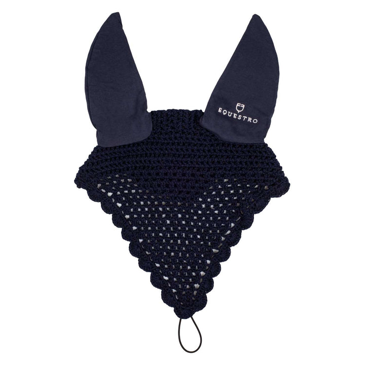 Cotton fly veil with noseband attachment NAVY