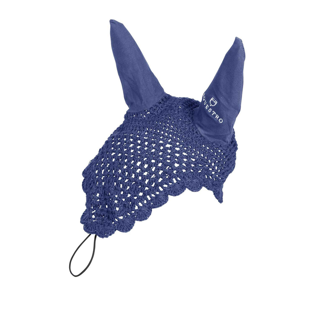 Knitted fly veil with elastic front strap NAVY