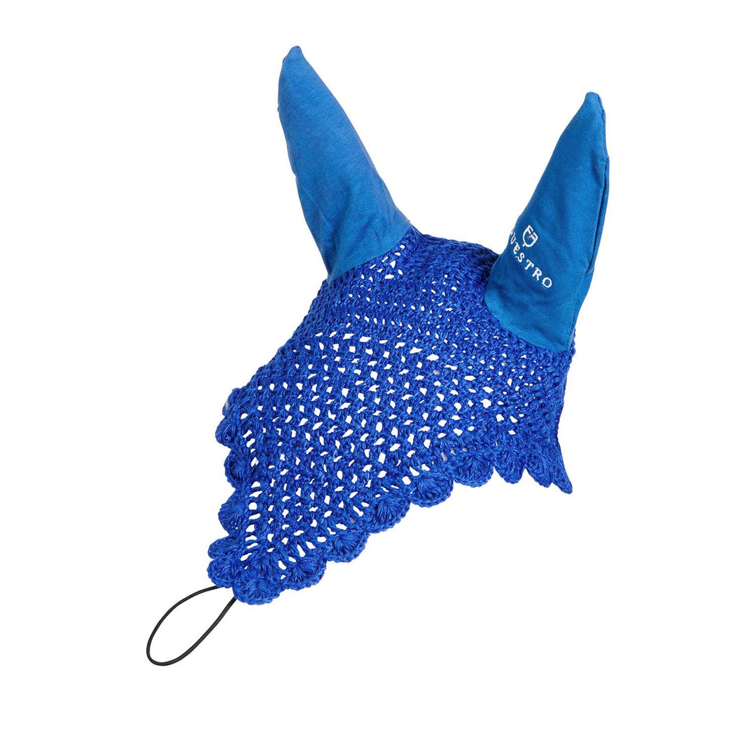 Knitted fly veil with elastic front strap