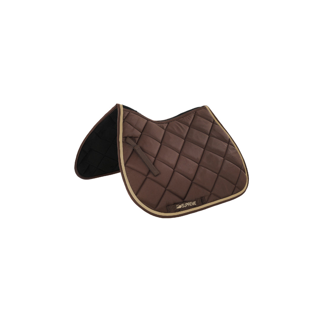 Quilted pony jumping saddle BROWN/BEIGE