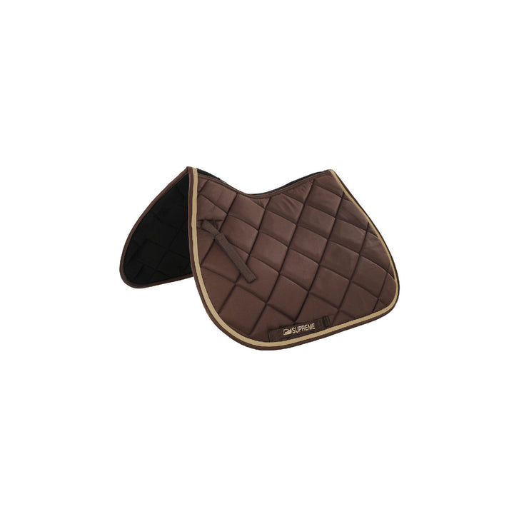 Quilted pony jumping saddle BROWN/BEIGE