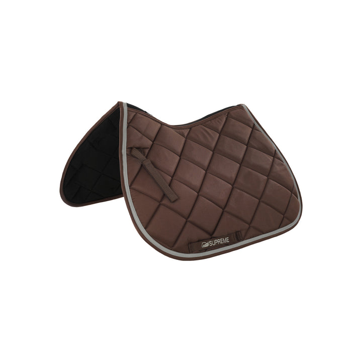 Quilted pony jumping saddle BROWN/LIGHT GREY
