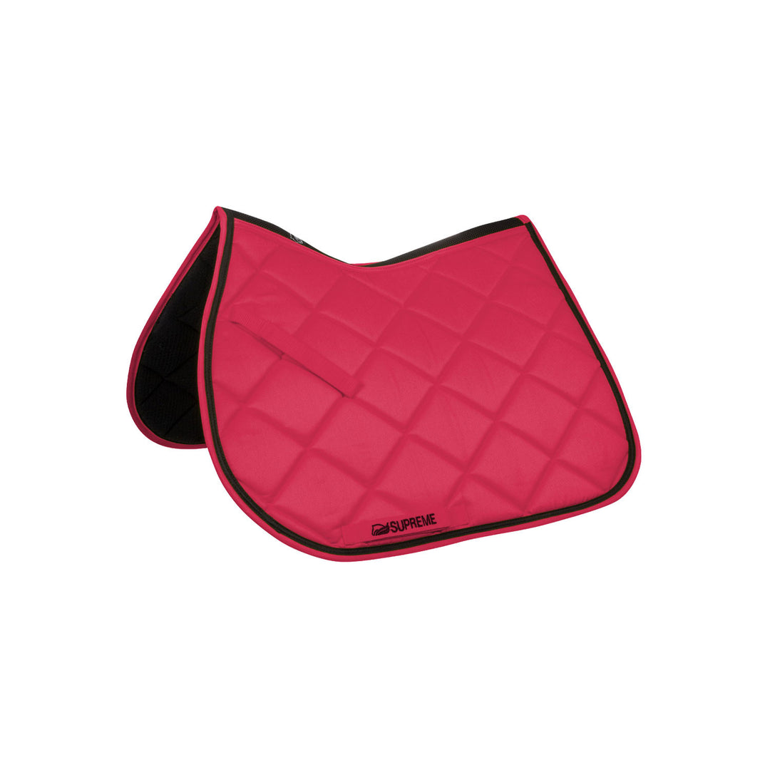 Quilted pony jumping saddle FUCSIA/BLACK
