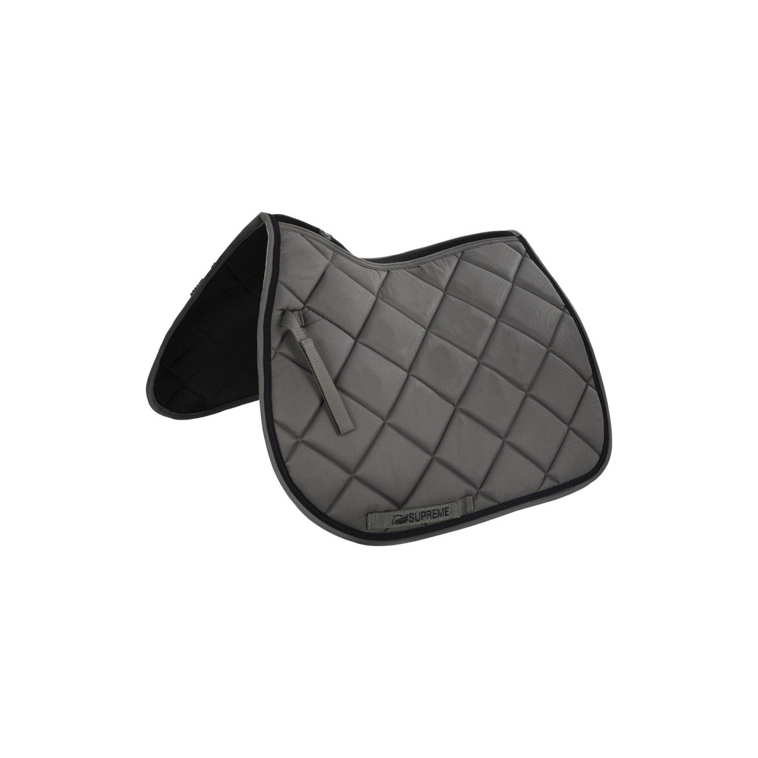 Quilted pony jumping saddle GREY/NAVY