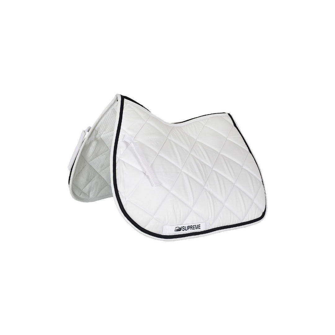 Quilted pony jumping saddle WHITE/NAVY