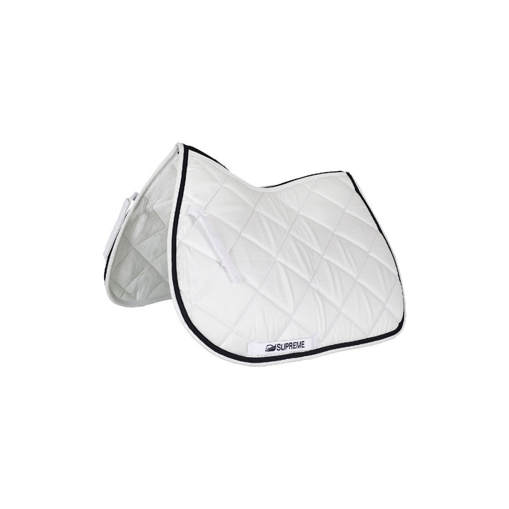 Quilted pony jumping saddle WHITE/NAVY