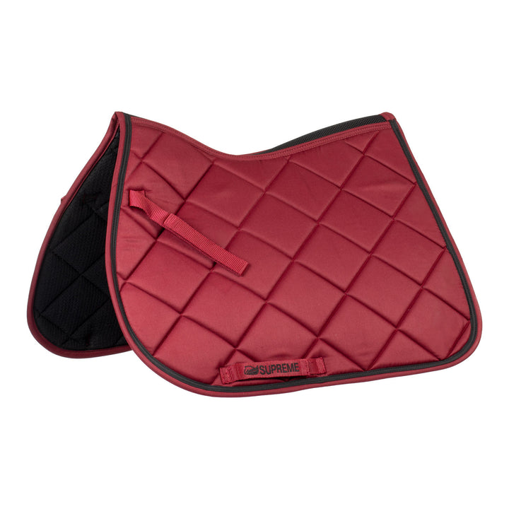 JUMPING QUILTED SADDLE PAD BURGUNDY/BLACK