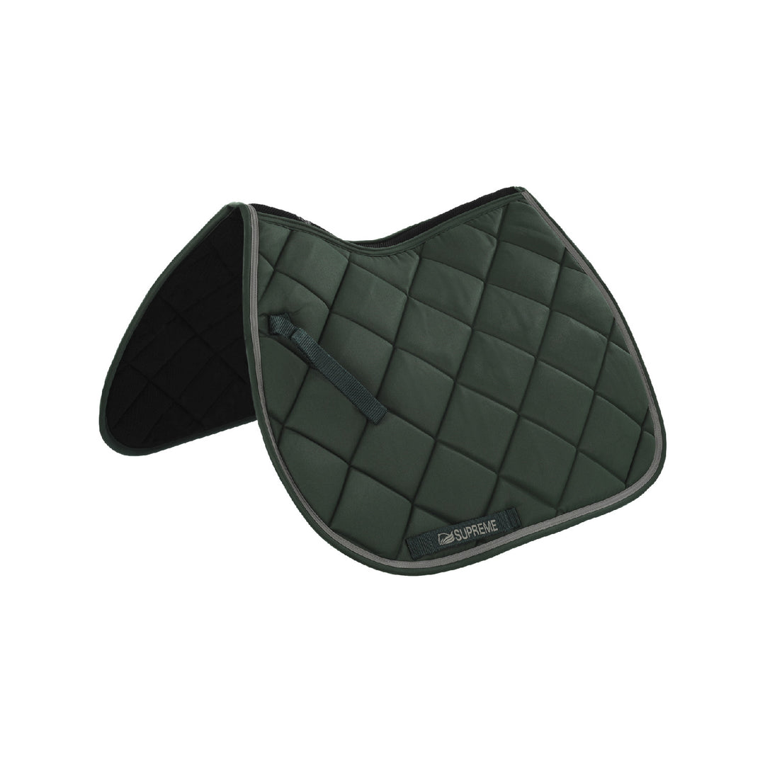 JUMPING QUILTED SADDLE PAD HUNTER GREEN/LIGHT GREY