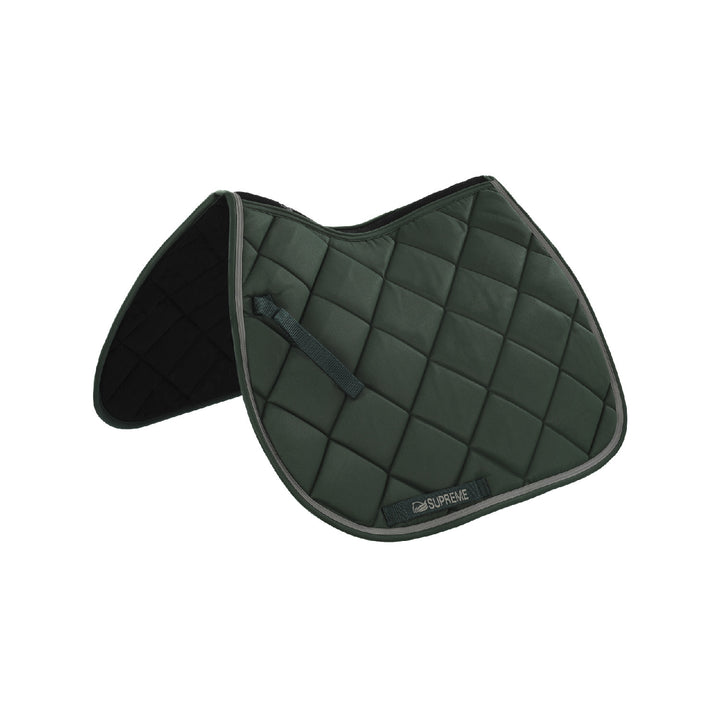 JUMPING QUILTED SADDLE PAD HUNTER GREEN/LIGHT GREY