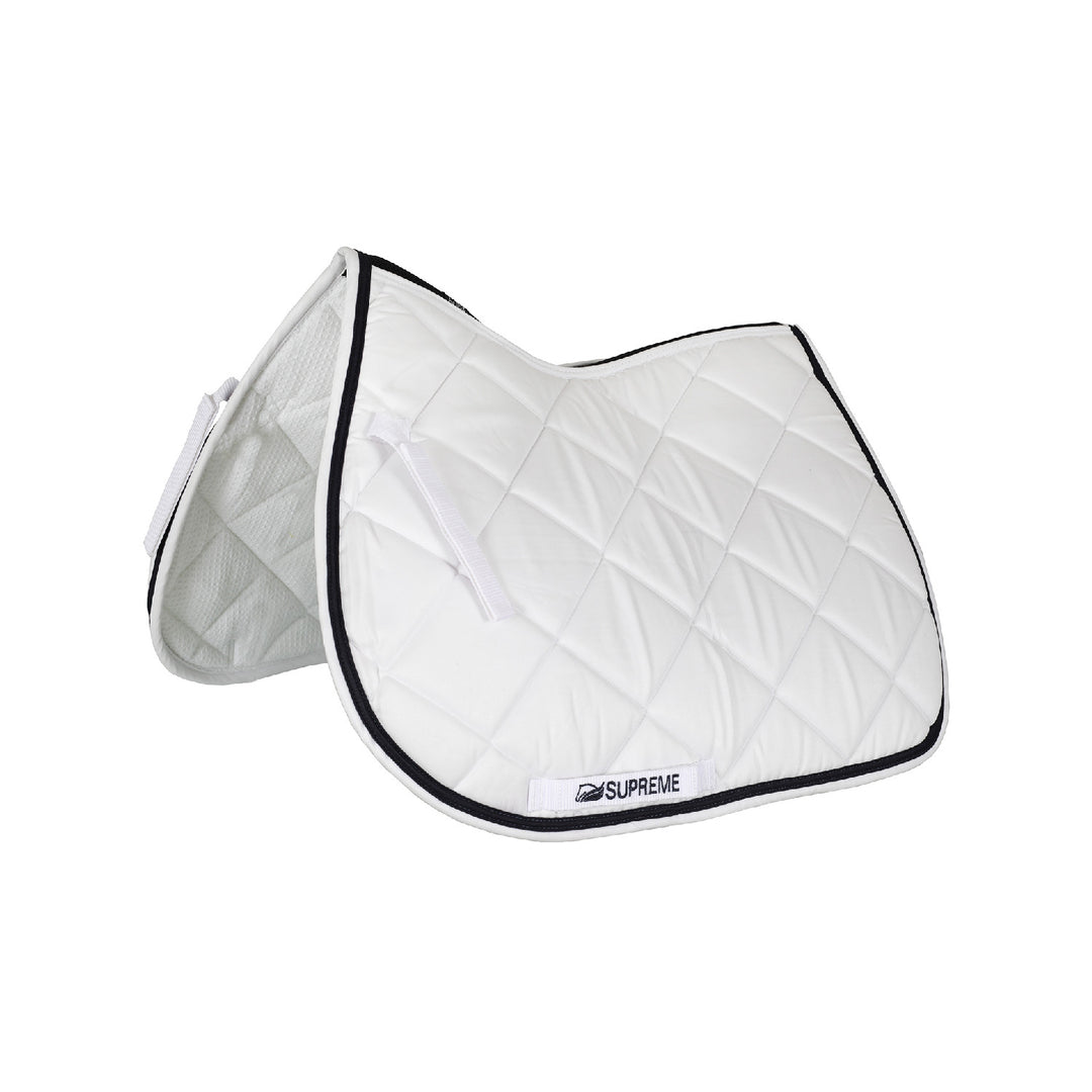 JUMPING QUILTED SADDLE PAD WHITE/NAVY