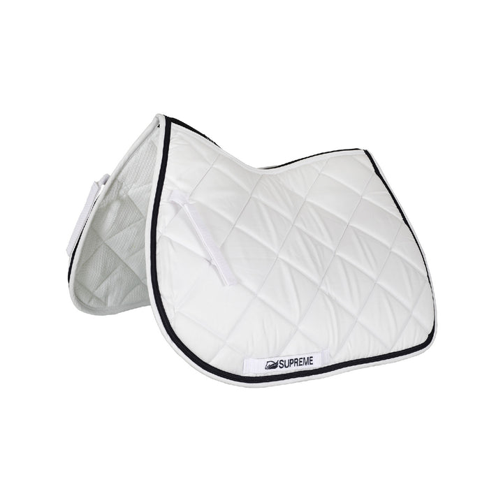 JUMPING QUILTED SADDLE PAD WHITE/NAVY