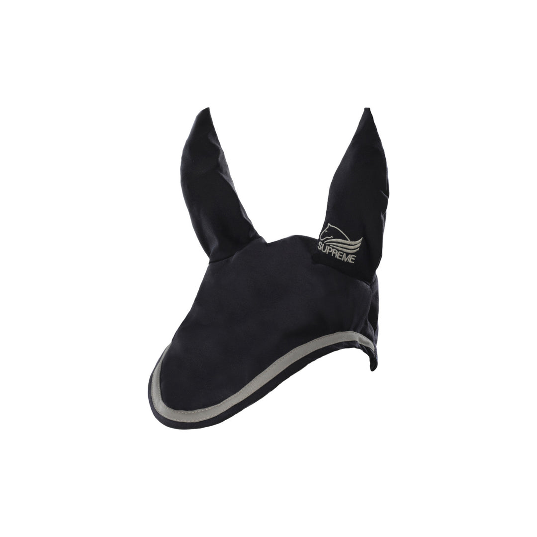 Cotton pony bonnet with contrast piping NAVY/LIGHT GREY