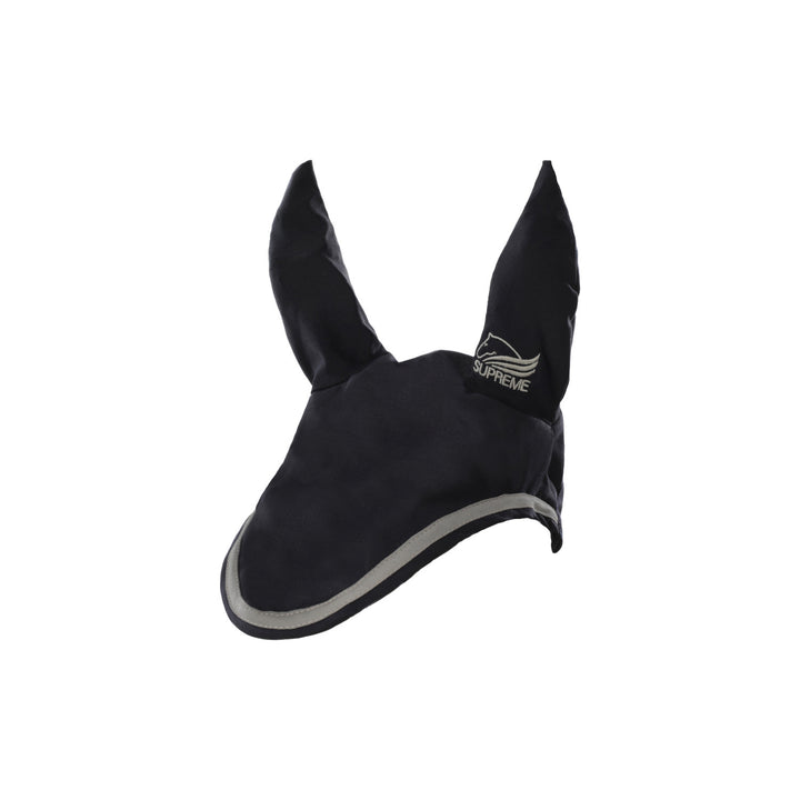 Cotton pony bonnet with contrast piping NAVY/LIGHT GREY